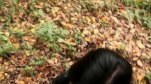 Brunette in hot public sex
