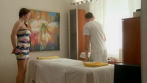 Titted gal sex massage masturbates and sucks