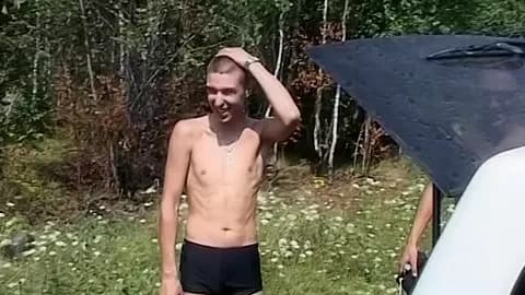 Cute college beauties giving great head at the picnic