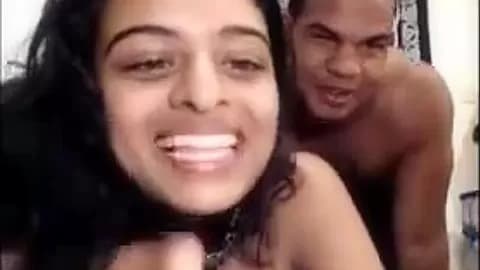 Indian couple fooling around on webcam