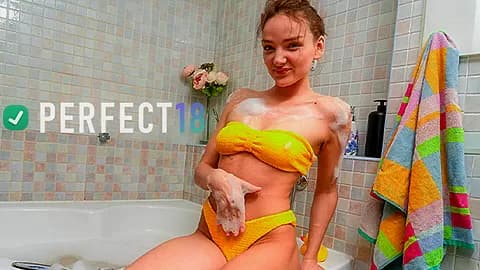 Who doesn’t love a Full Bush? Olivia Trunk Orgasming for Perfect18