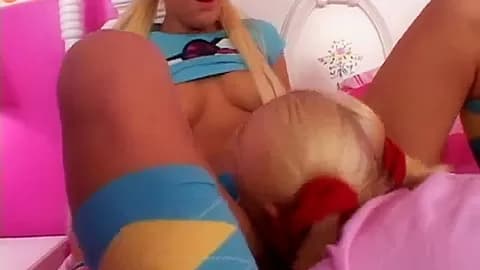 Laney goes down on pussy licking out hot petite lez