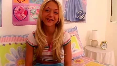 Lil lexy masturbating with her pink dildo