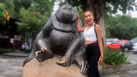 Bubble butt Thai GF licked and fucked at home after a day out
