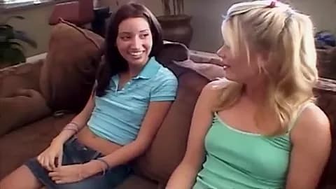 Sexy teen lesbians finger fuck and tease