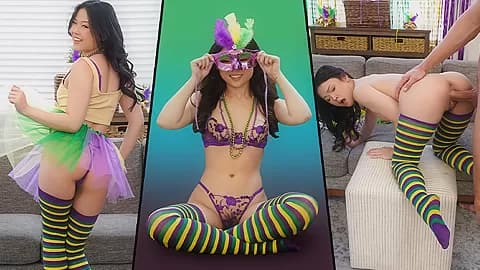 Lulu Chu & Quinton James in Mas-Cock-Rade - ExxxtraSmall