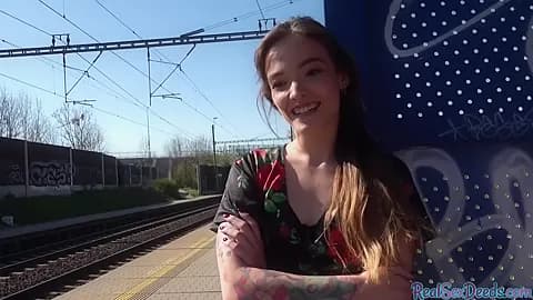 Inked Eurobabe Pulled And Fucked Before Blowing Dick In Pov