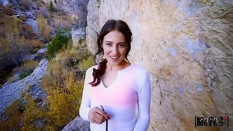 Hiker Hottie Aubree Facialed All Over Pov