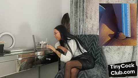 Femdom beauty babe comment smalldicks