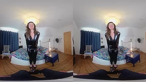 Felicity De Fiend - Wank For Me; British Amateur Solo in PVC Catsuit