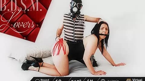 BDSM Lovers: Tied Up and Submissive Woman