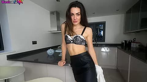 Pay Me With Spunk - Shaved Solo Model Striptease Joi