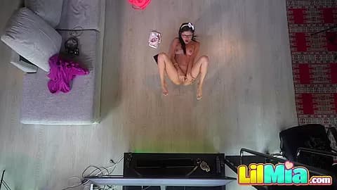 Sexy solo latina teen masturbates