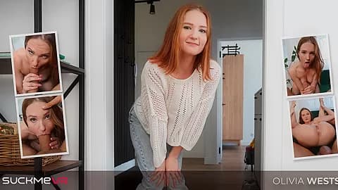 Adorable Ginger Olivia Westsun Has A Blast In Her First Porn Scene - SuckMeVR