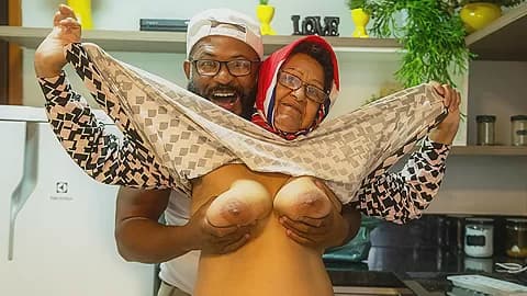 Granny Gets Fucked In The Ass By Delivery Man