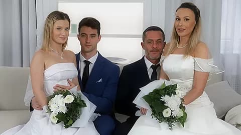 Lily Blossom, Karina King VR Porn: Here Cum The Brides - VirtualTaboo