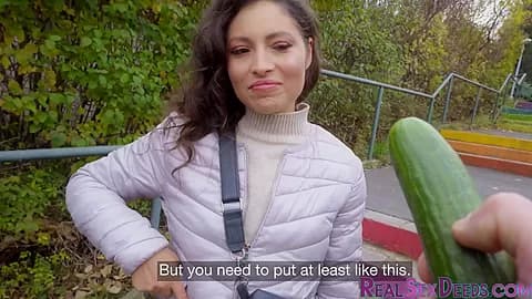 Busty naughty slut cocksucking stranger