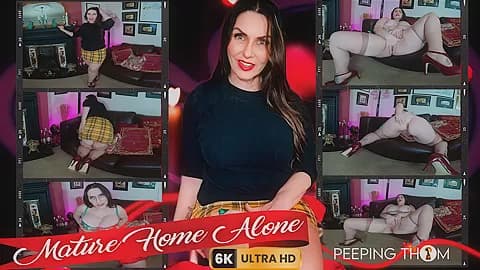 Home Alone With Horny Granny - PeepingThom