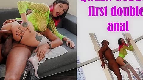 Busty Brazilian Qween Goddess First Ever Double Anal Penetration